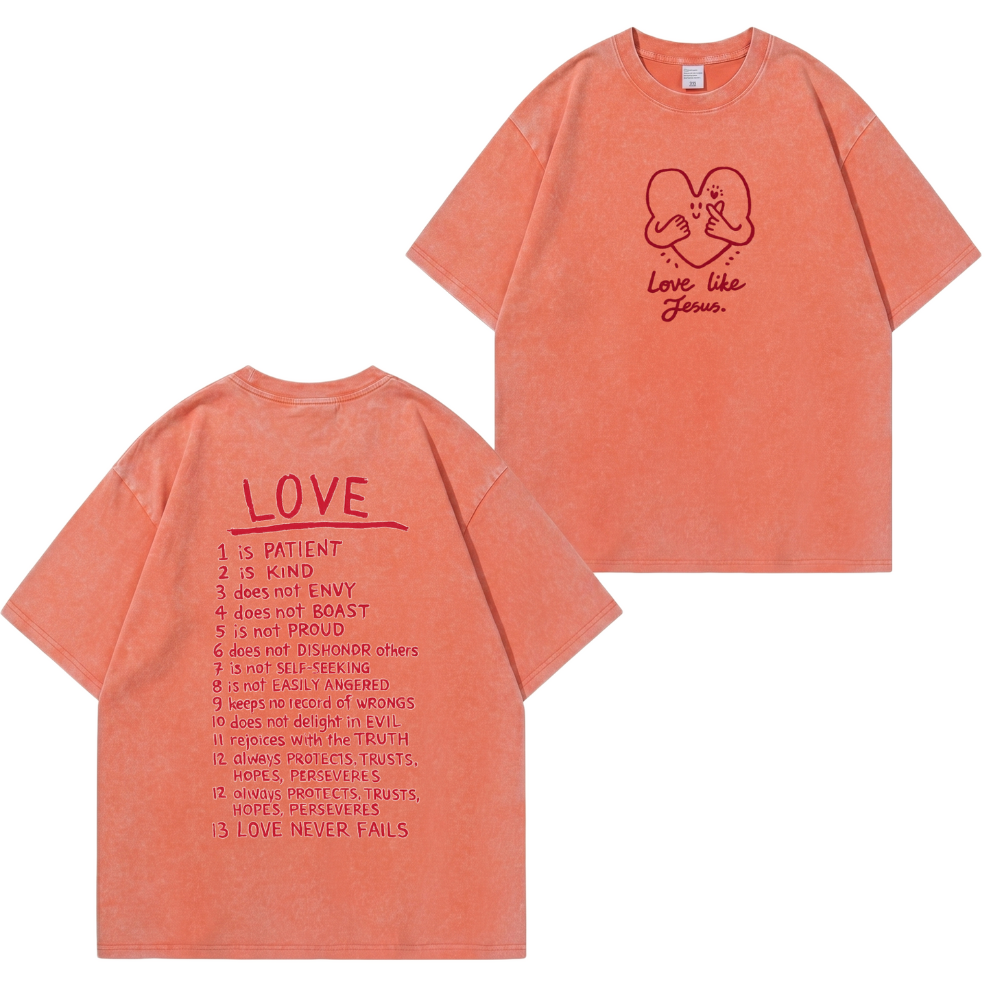 Love Like Jesus Unisex Washed T-Shirt PT478