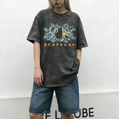 Scape Cat Washed T-Shirt PT005