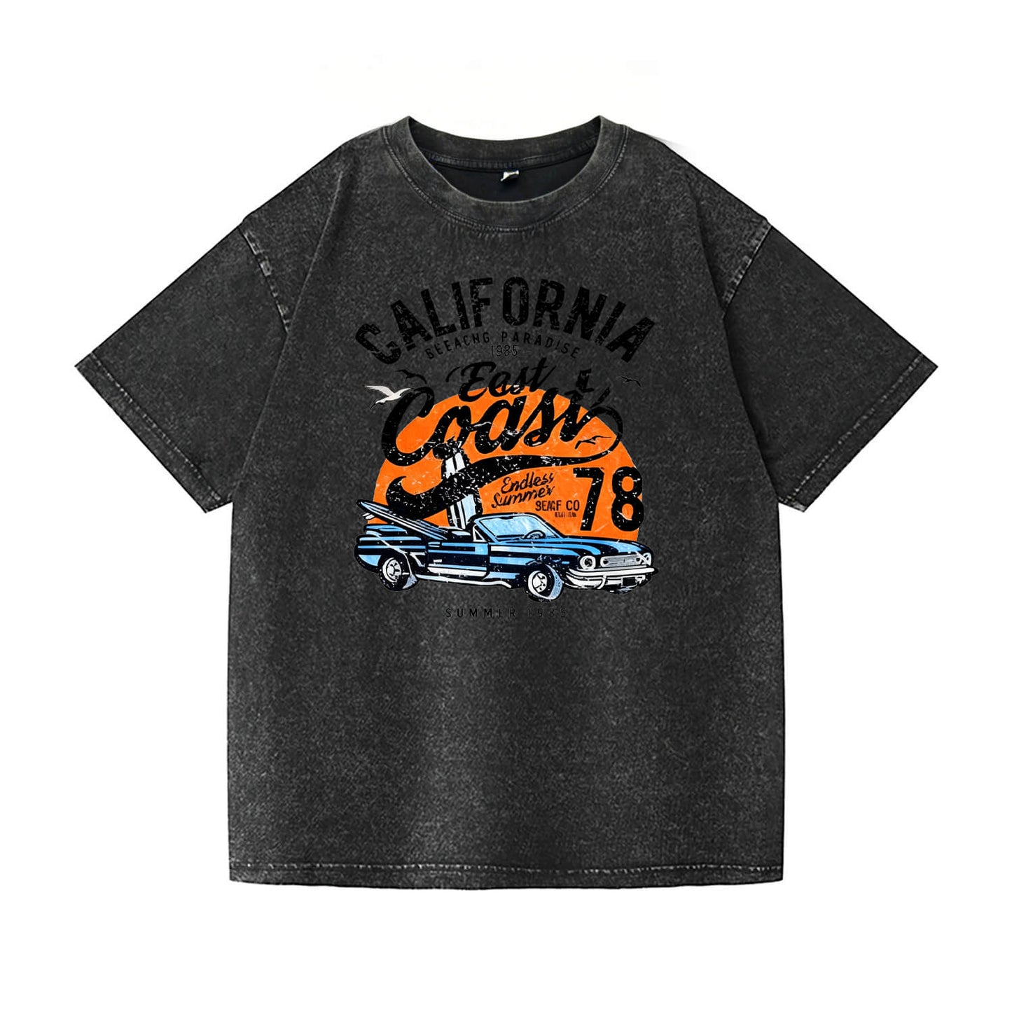 California Surfing Paradise West Coast Washed T-Shirt PT017