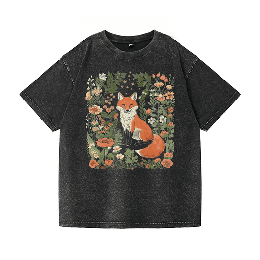 Garden and Fox Washed T-Shirt PT026