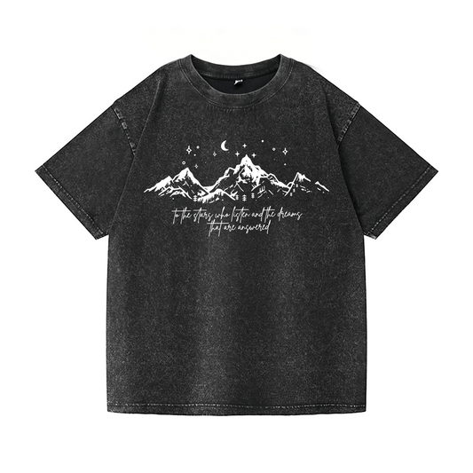 Moon and Mountains Washed T-Shirt PT028