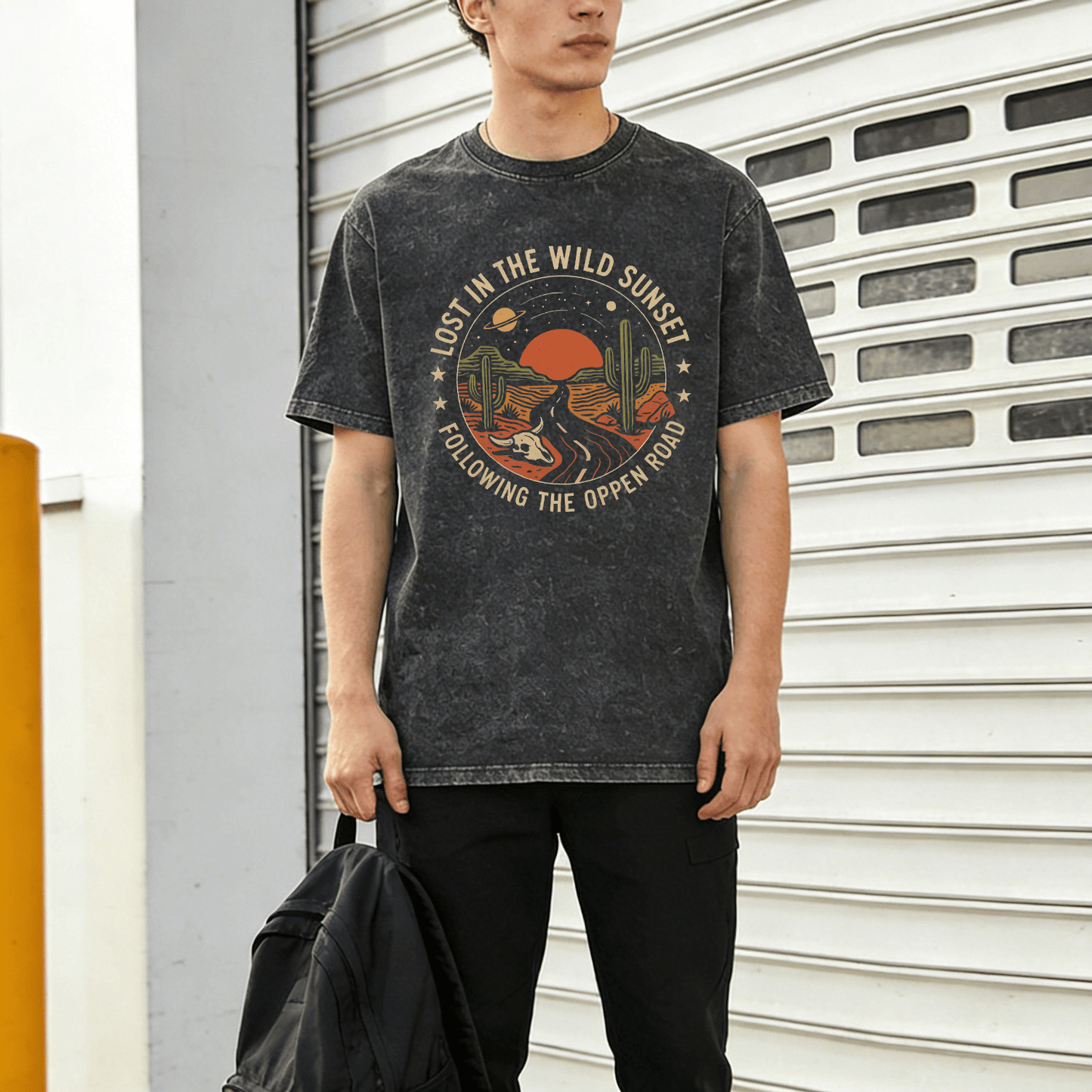 Lost in The Wild Sunset Washed T-Shirt PT035