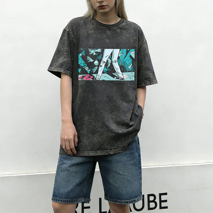 Retro Street Art Washed T-Shirt PT078