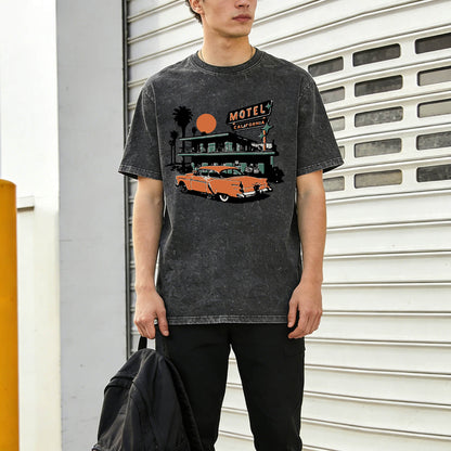 California Sunset Motel Washed T-Shirt PT080