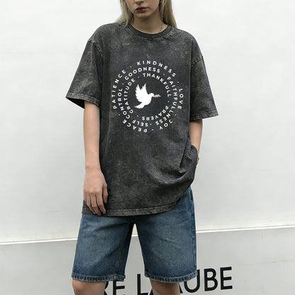 A Dove Of Peace Washed T-Shirt PT084