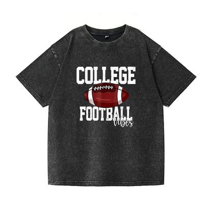 Retro College Football Washed T-Shirt PT092