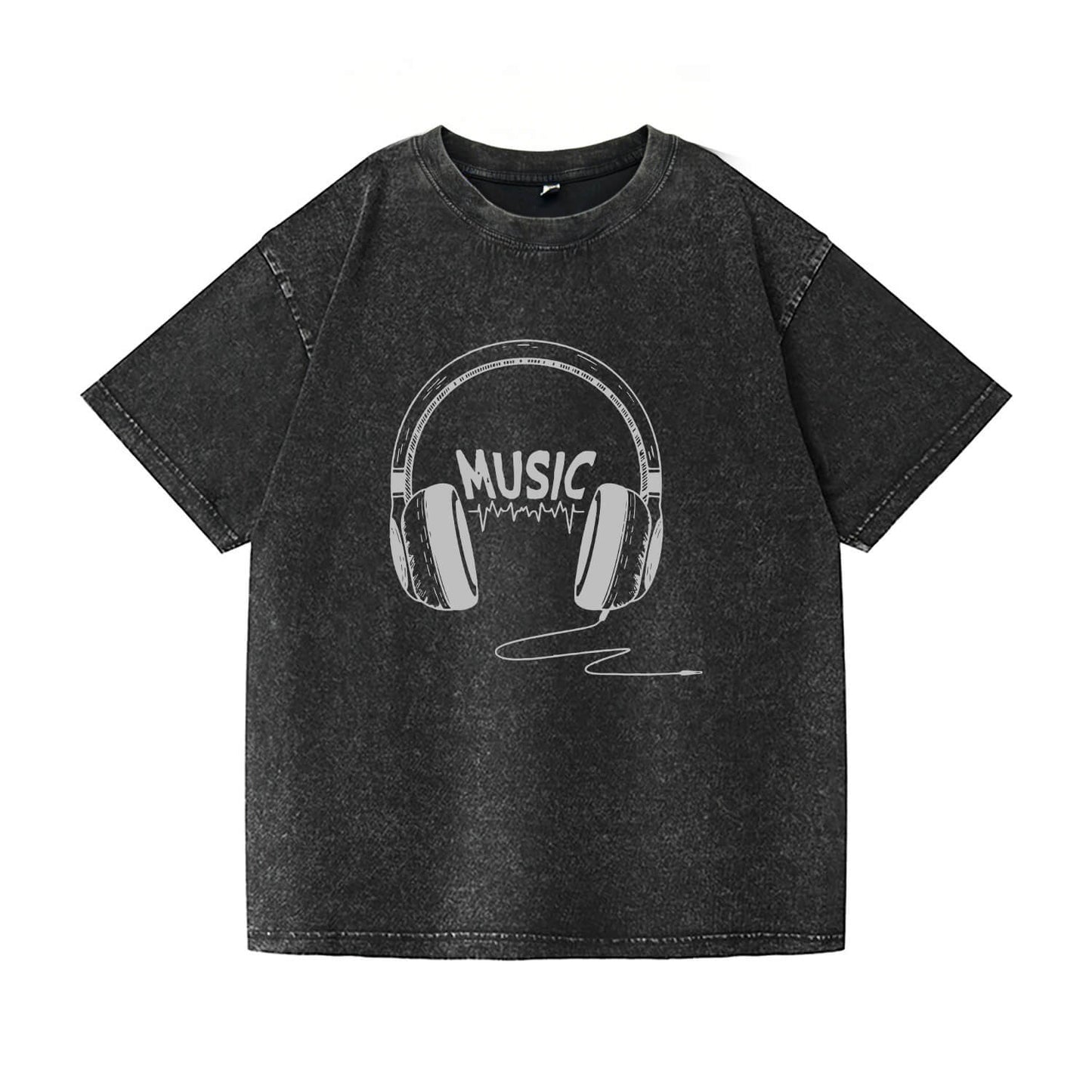 Music Headset Washed T-Shirt PT098