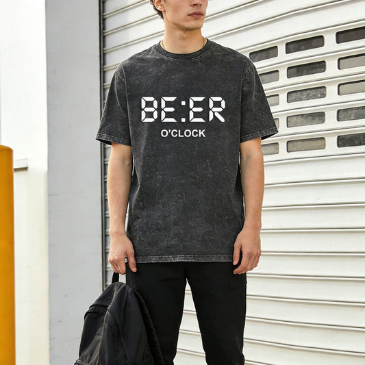 Beer O'Clock Washed T-Shirt PT102
