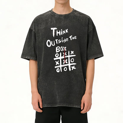 Think Outside The Box Washed T-Shirt PT104