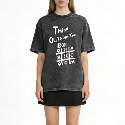 Think Outside The Box Washed T-Shirt PT104