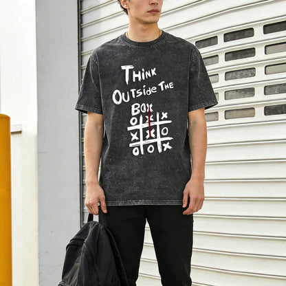 Think Outside The Box Washed T-Shirt PT104