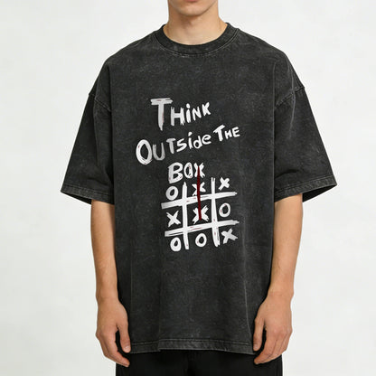 Think Outside The Box Washed T-Shirt PT104