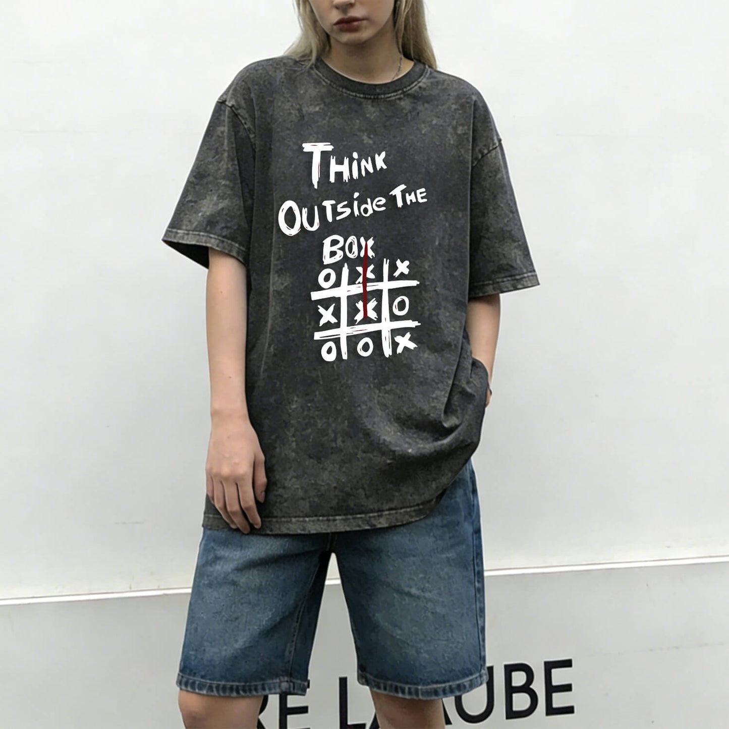 Think Outside The Box Washed T-Shirt PT104