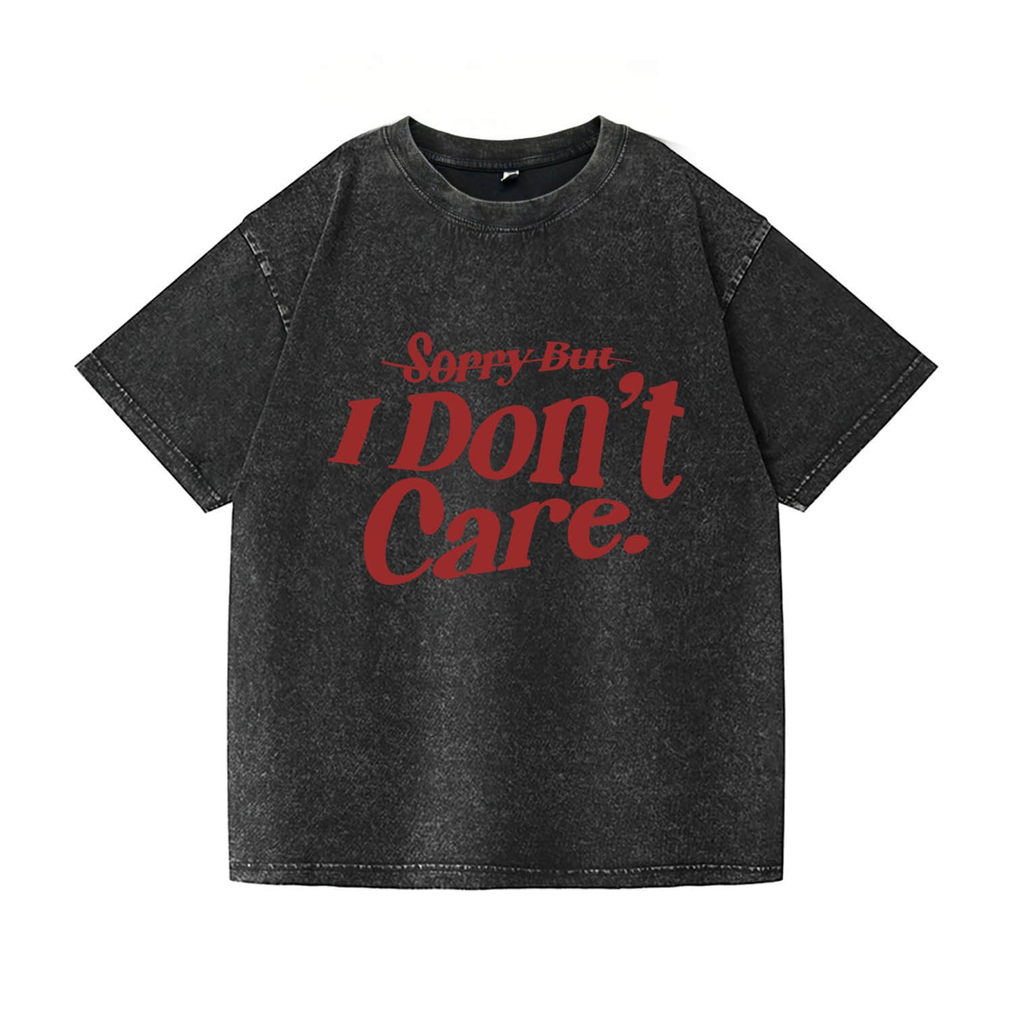 I Don't Care Washed T-Shirt PT106