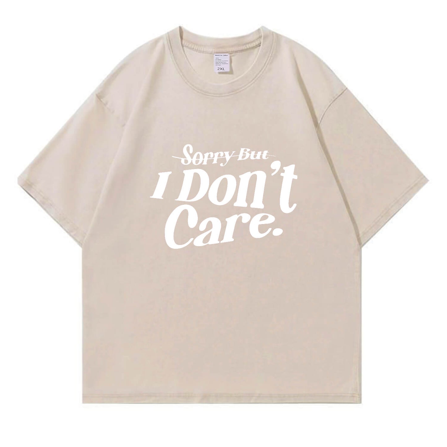 I Don't Care Washed T-Shirt PT106