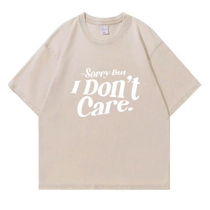 I Don't Care Washed T-Shirt PT106