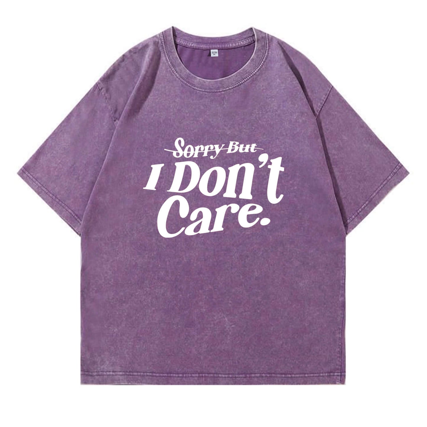 I Don't Care Washed T-Shirt PT106