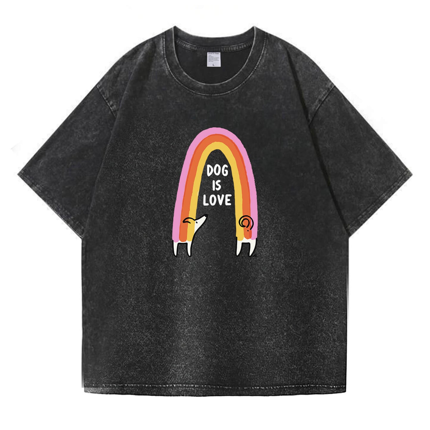 Dog Is Love Washed T-Shirt PT150