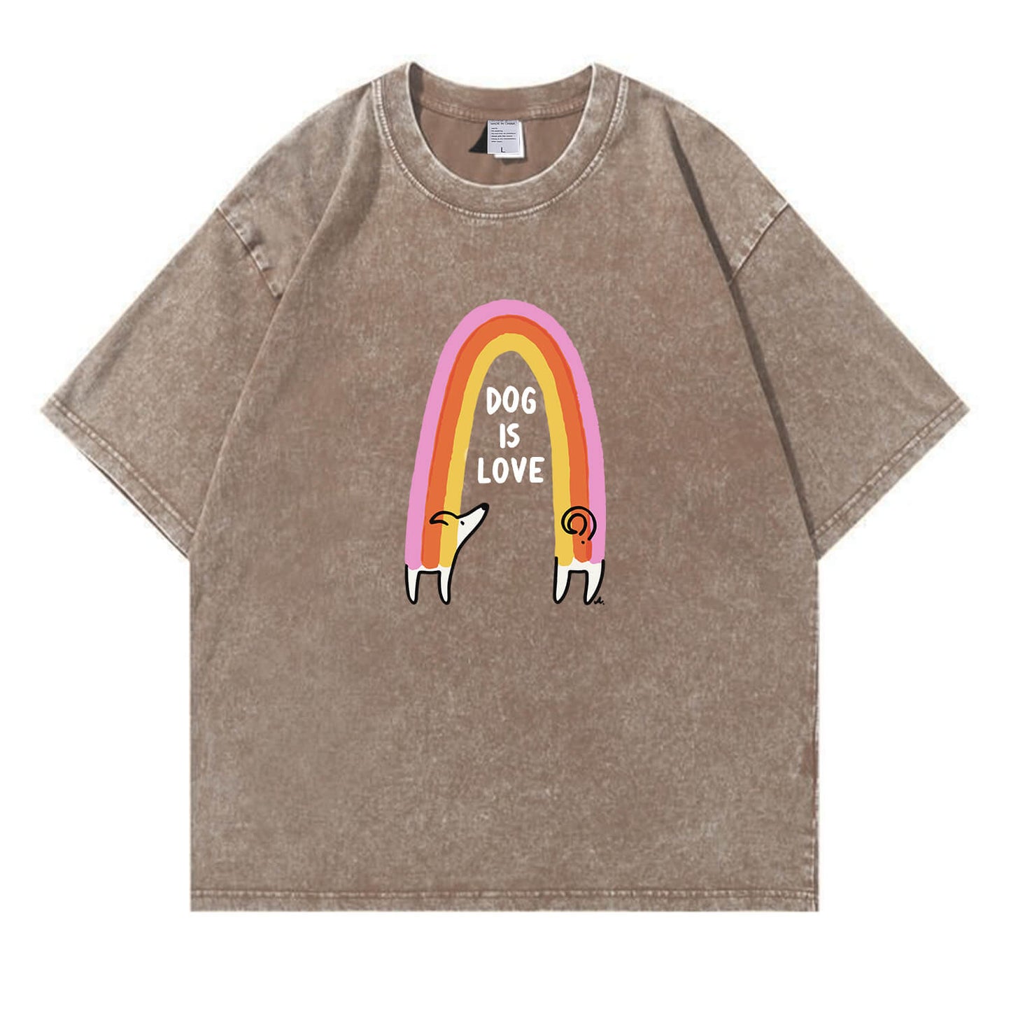 Dog Is Love Washed T-Shirt PT150
