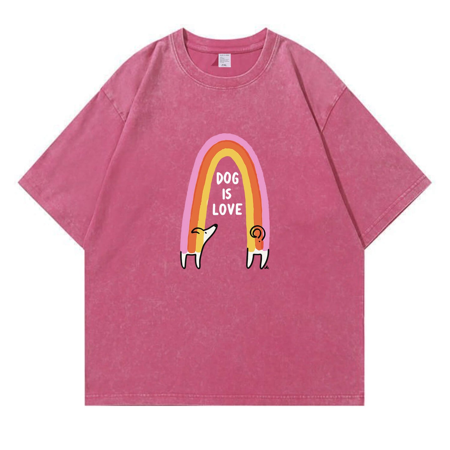 Dog Is Love Washed T-Shirt PT150