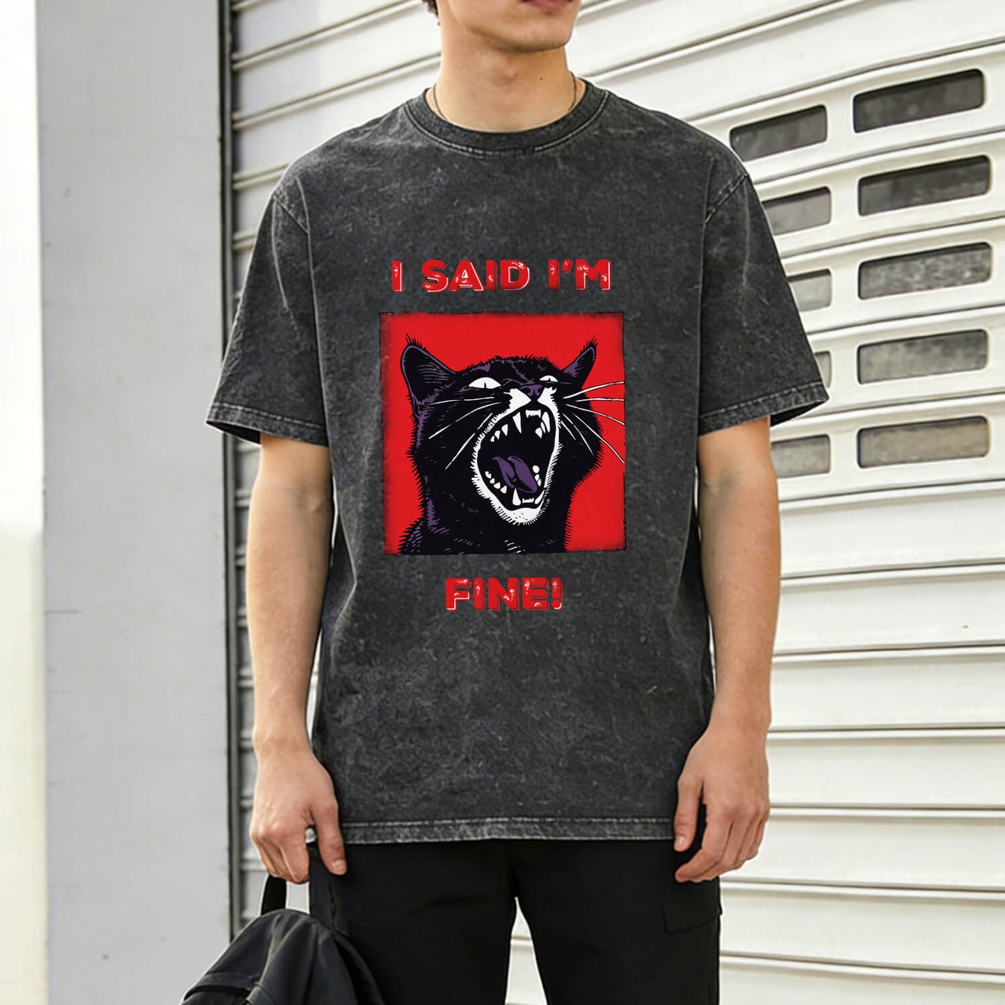 I Said I'm Fine Washed T-Shirt PT154