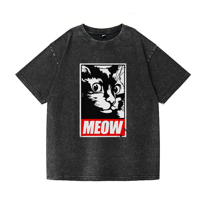 Meow Washed T-Shirt PT155