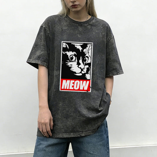 Meow Washed T-Shirt PT155