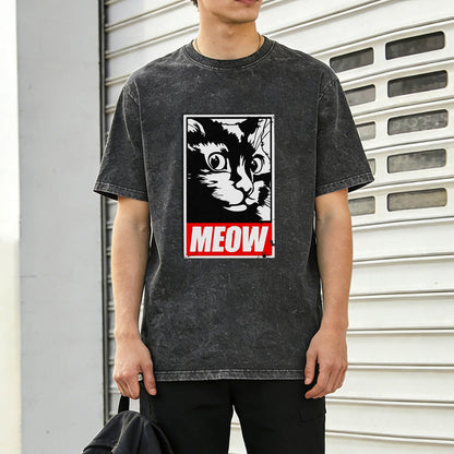 Meow Washed T-Shirt PT155