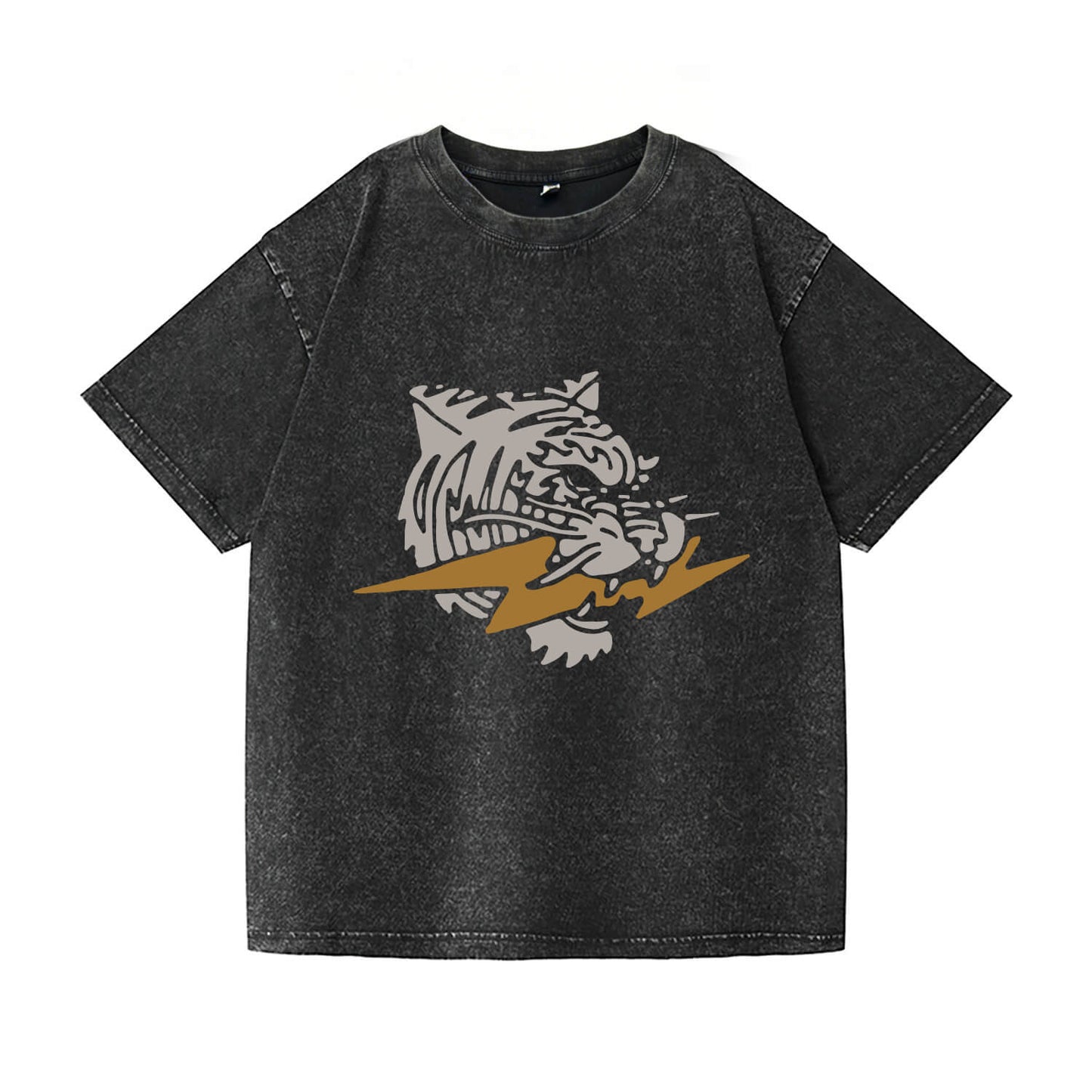 Vintage Tiger Print Washed T-Shirt PT158