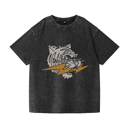 Vintage Tiger Print Washed T-Shirt PT158