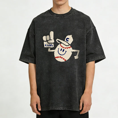 Chicago Cubs Baseball Washed T-Shirt PT161