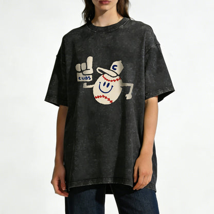Chicago Cubs Baseball Washed T-Shirt PT161