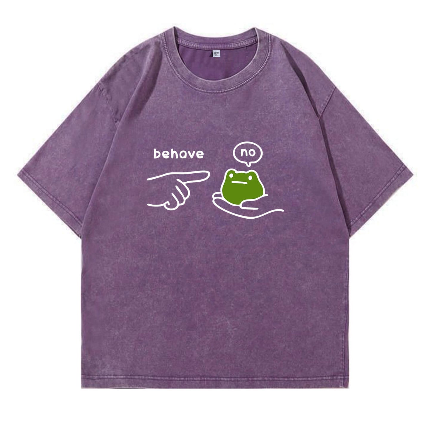 Behave No Frog Meme Washed T-Shirt PT166