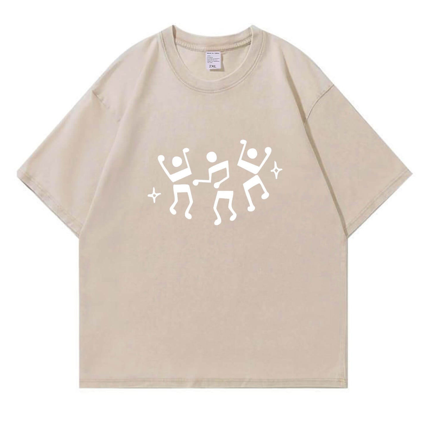 Dancing Music Notes Washed T-Shirt PT170