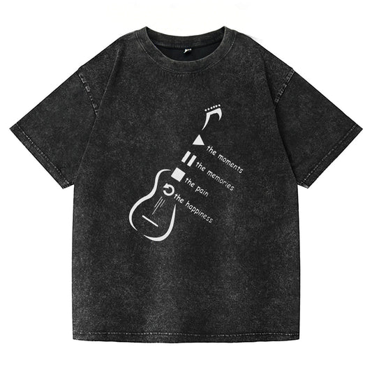 Music Player Guitar Washed T-Shirt PT171