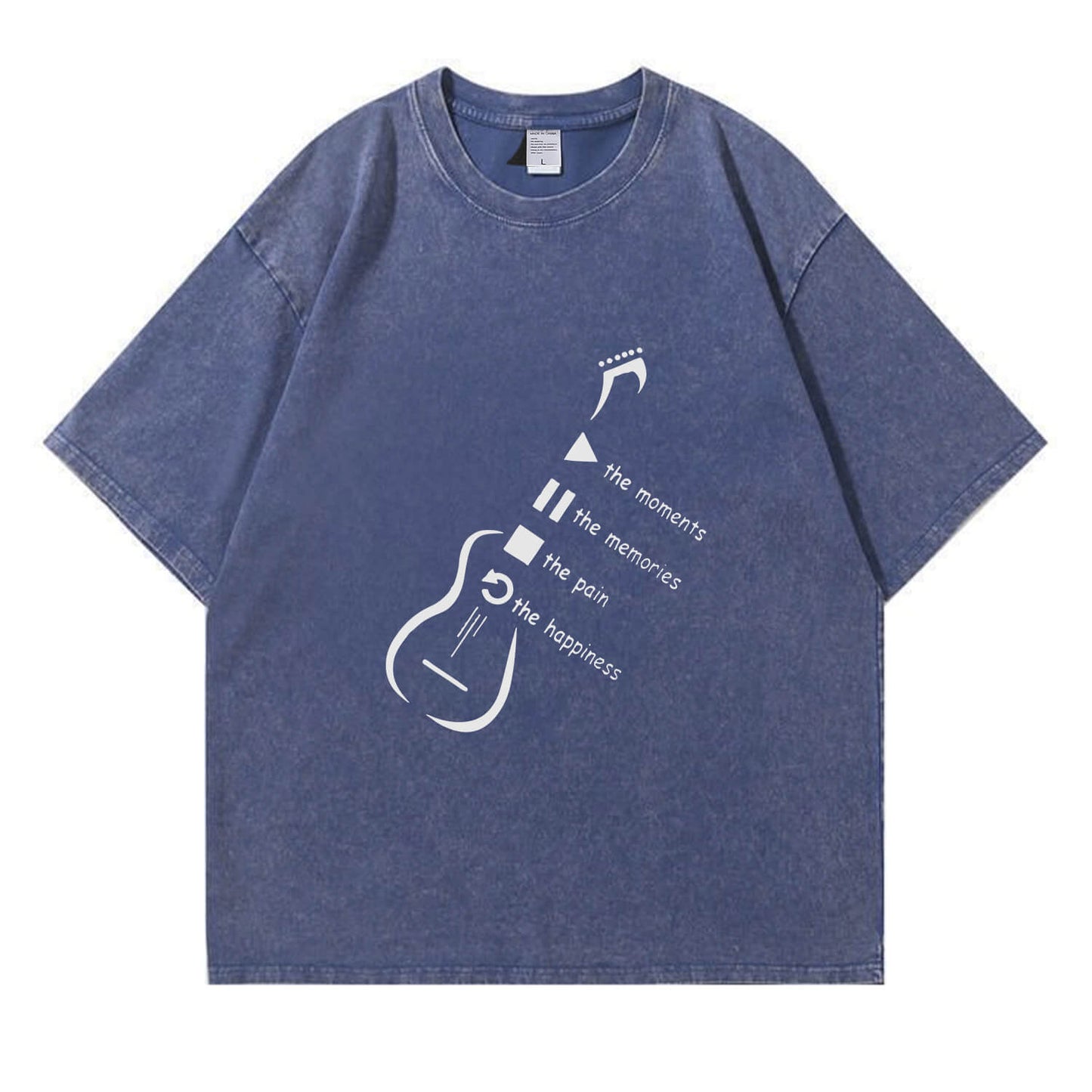 Music Player Guitar Washed T-Shirt PT171