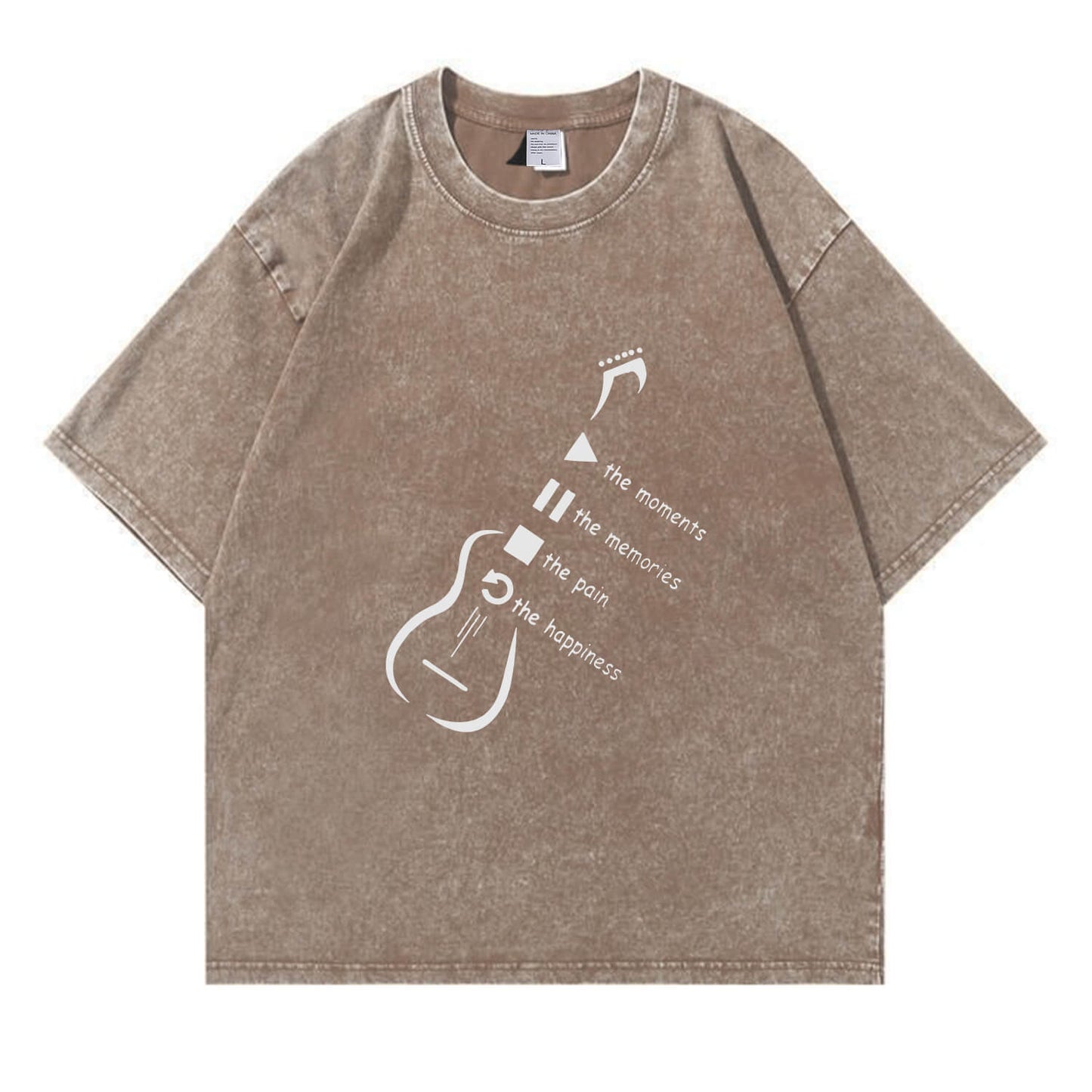 Music Player Guitar Washed T-Shirt PT171