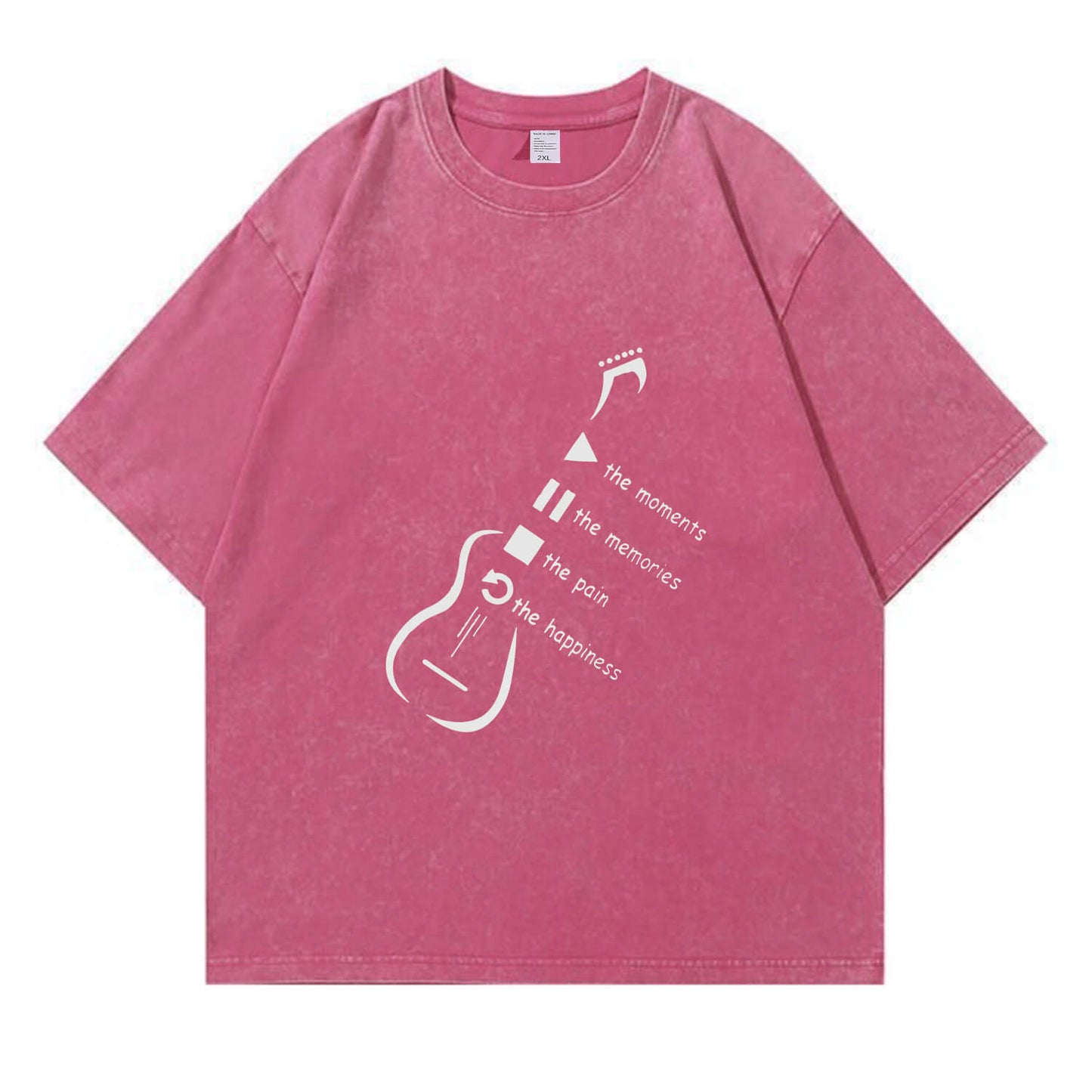 Music Player Guitar Washed T-Shirt PT171