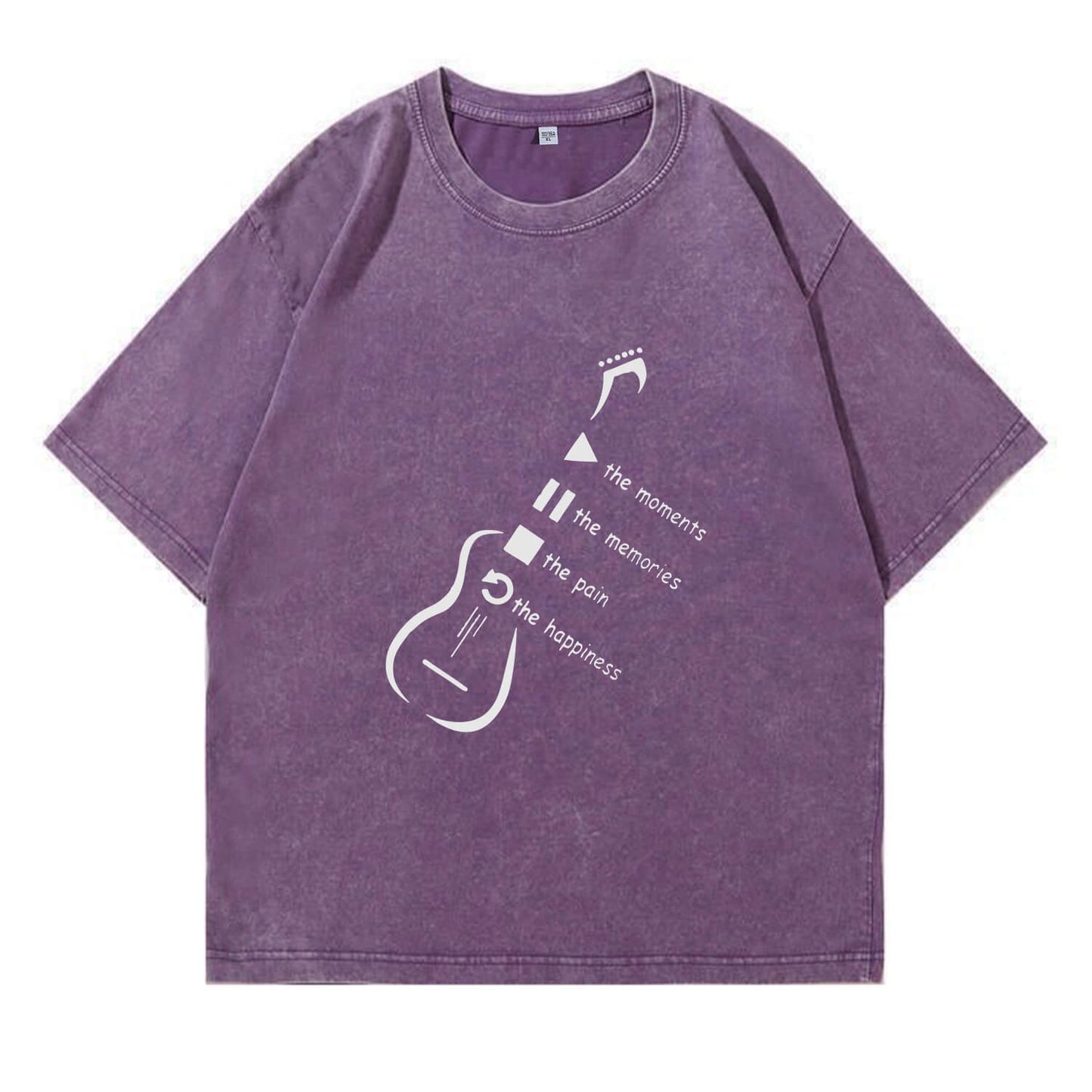 Music Player Guitar Washed T-Shirt PT171
