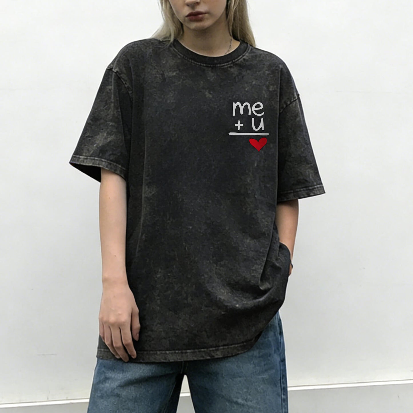 "Me + You = Love" Washed T-Shirt PT178