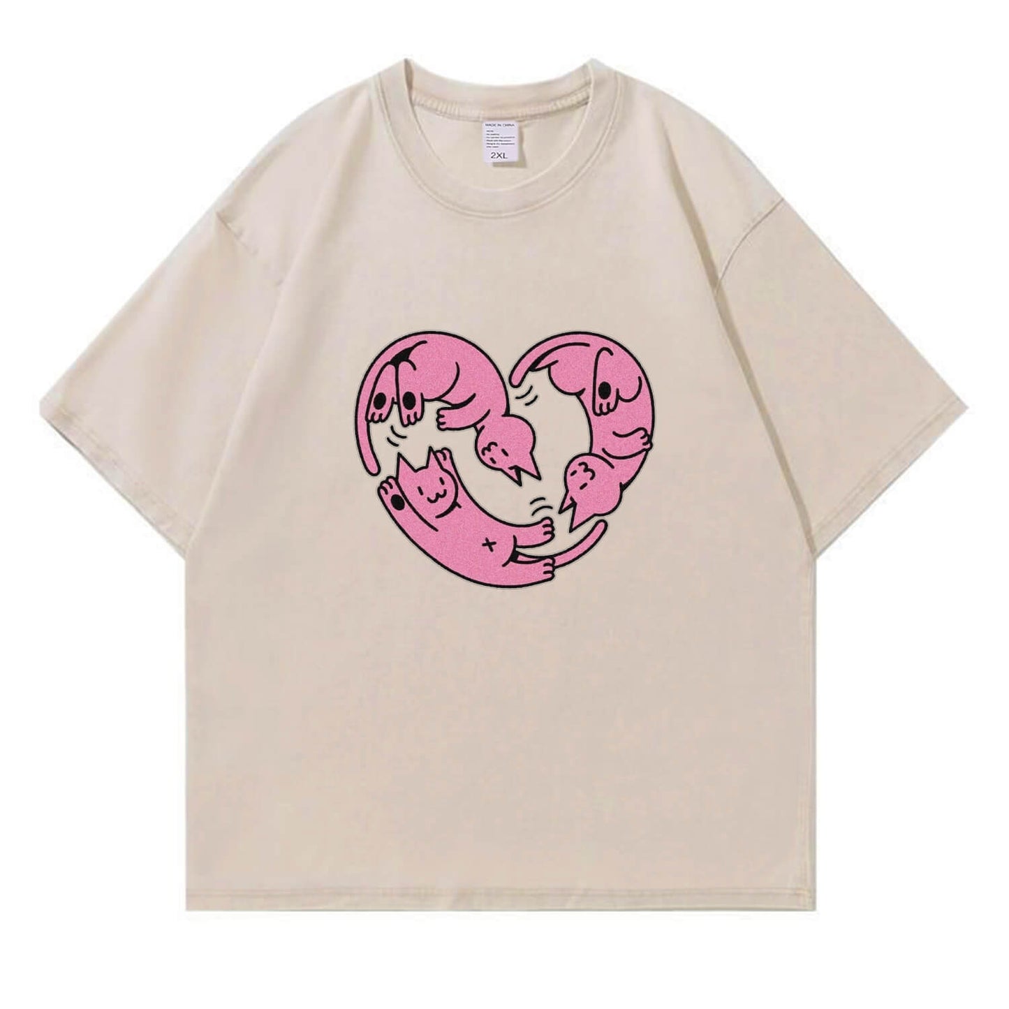 Loving Kitten Washed T-Shirt PT277