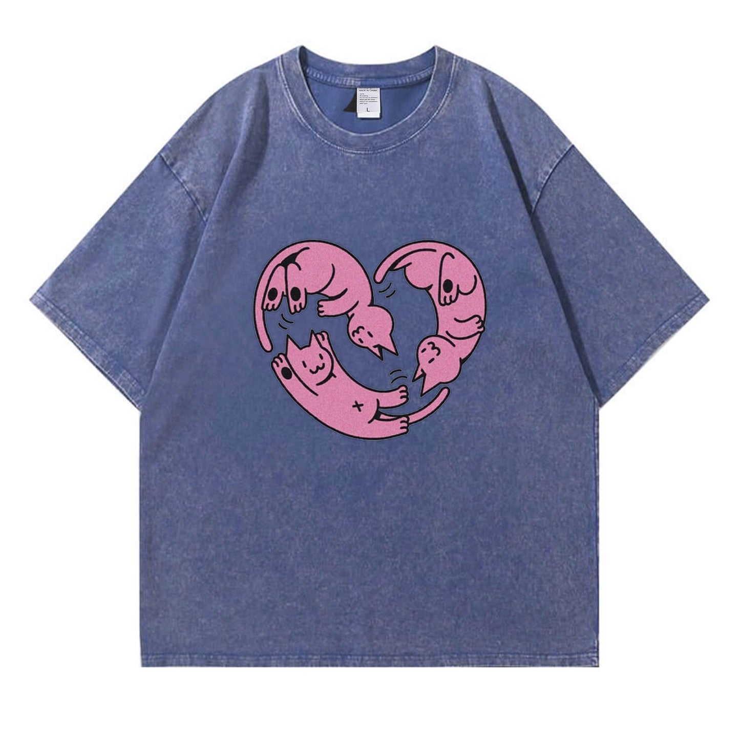 Loving Kitten Washed T-Shirt PT277