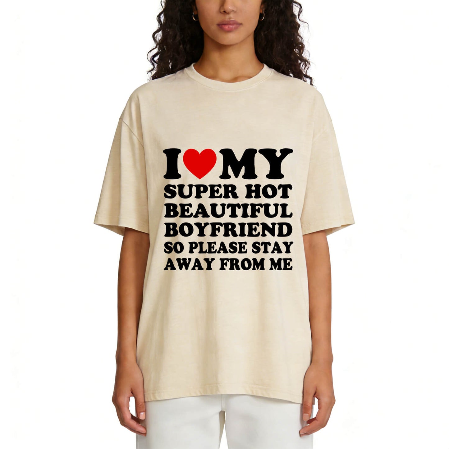 My Super Hot BF GF Y2K Valentine's Day Washed T-Shirt PT364