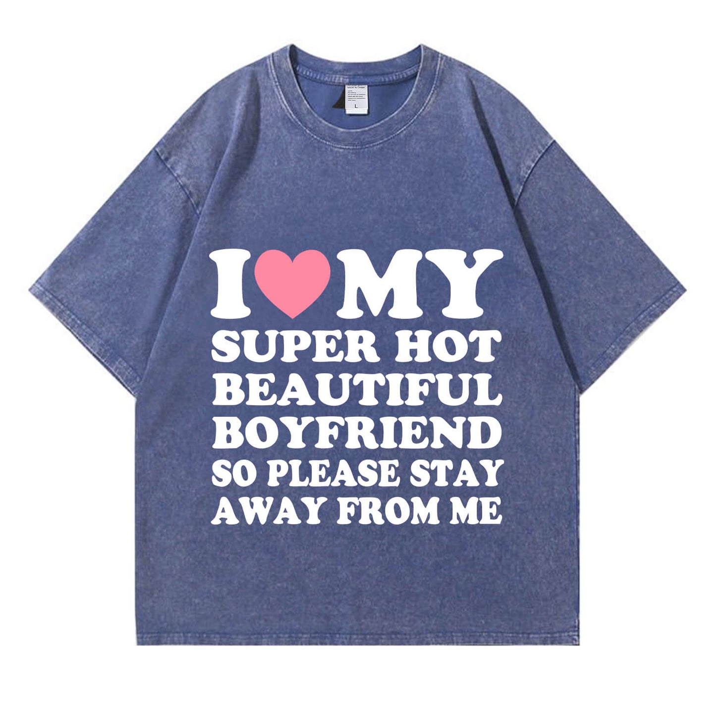 My Super Hot BF GF Y2K Valentine's Day Washed T-Shirt PT364