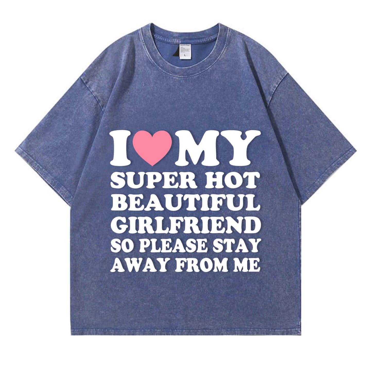 My Super Hot BF GF Y2K Valentine's Day Washed T-Shirt PT364