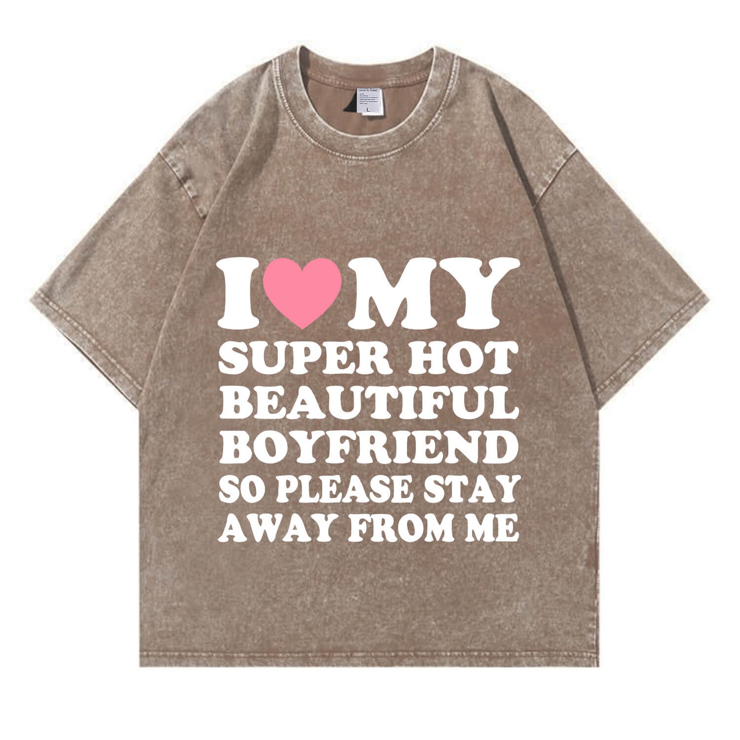 My Super Hot BF GF Y2K Valentine's Day Washed T-Shirt PT364