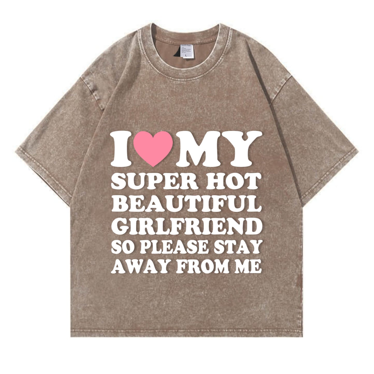 My Super Hot BF GF Y2K Valentine's Day Washed T-Shirt PT364