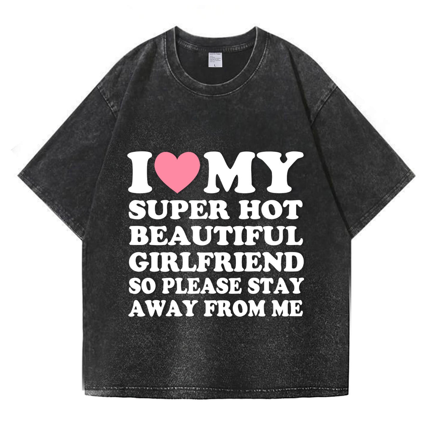 My Super Hot BF GF Y2K Valentine's Day Washed T-Shirt PT364