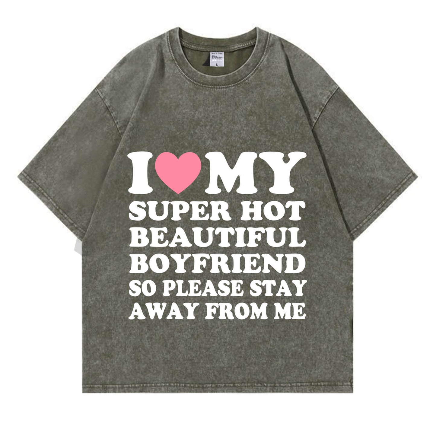 My Super Hot BF GF Y2K Valentine's Day Washed T-Shirt PT364
