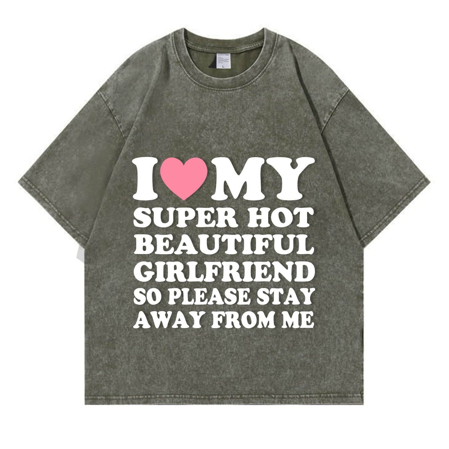 My Super Hot BF GF Y2K Valentine's Day Washed T-Shirt PT364